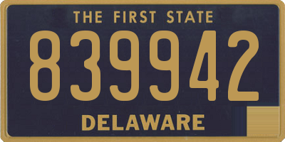 DE license plate 839942
