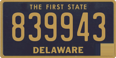 DE license plate 839943
