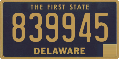 DE license plate 839945