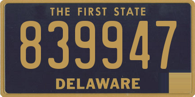 DE license plate 839947