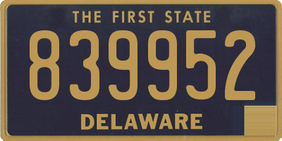 DE license plate 839952