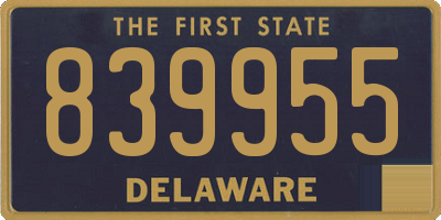 DE license plate 839955