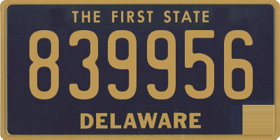 DE license plate 839956