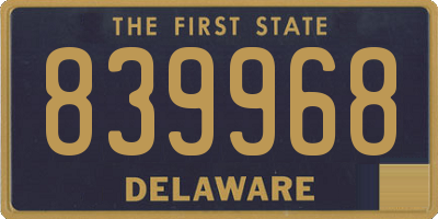 DE license plate 839968