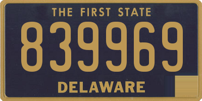 DE license plate 839969