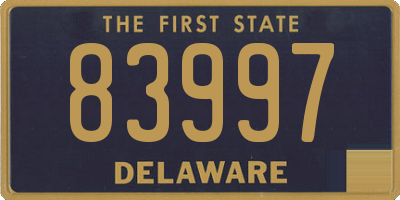 DE license plate 83997