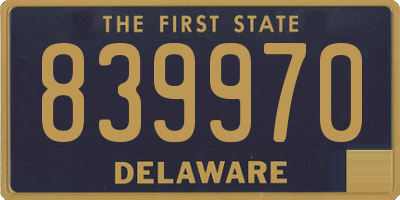 DE license plate 839970
