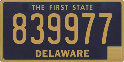 DE license plate 839977