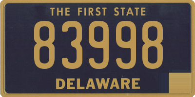 DE license plate 83998