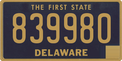 DE license plate 839980