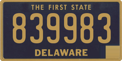 DE license plate 839983