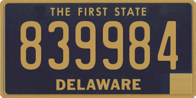DE license plate 839984