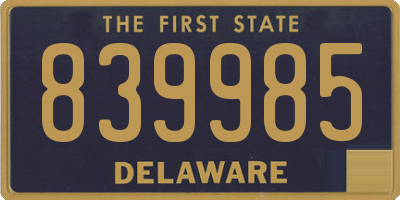 DE license plate 839985