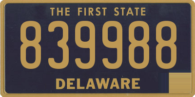 DE license plate 839988