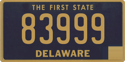 DE license plate 83999