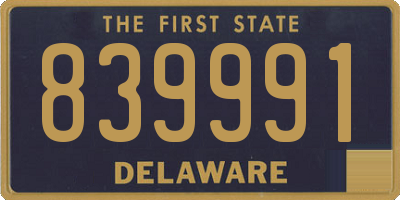 DE license plate 839991