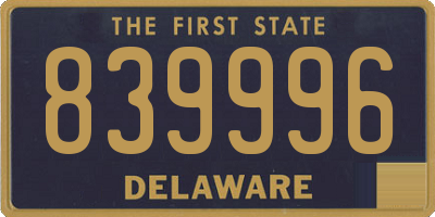 DE license plate 839996