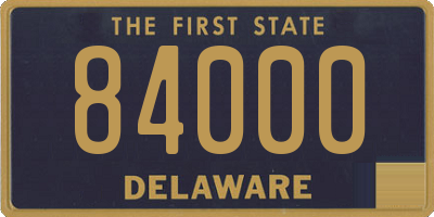 DE license plate 84000