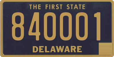 DE license plate 840001
