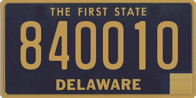 DE license plate 840010