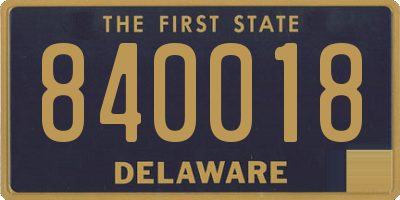 DE license plate 840018