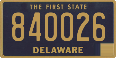 DE license plate 840026