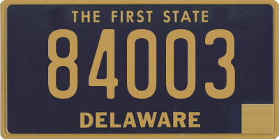DE license plate 84003