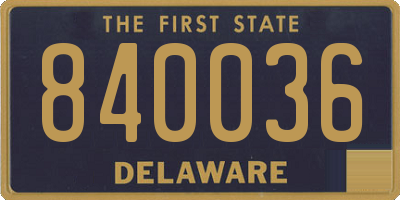 DE license plate 840036