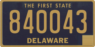 DE license plate 840043
