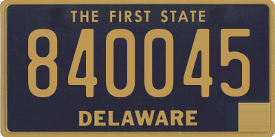 DE license plate 840045