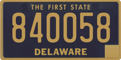 DE license plate 840058