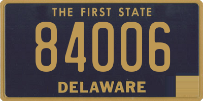 DE license plate 84006