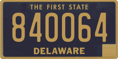 DE license plate 840064