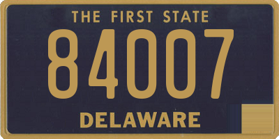 DE license plate 84007