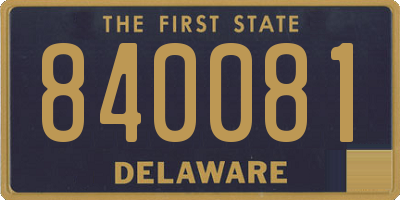 DE license plate 840081