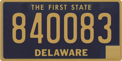 DE license plate 840083