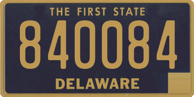 DE license plate 840084