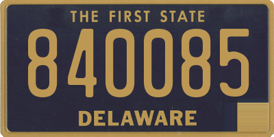 DE license plate 840085