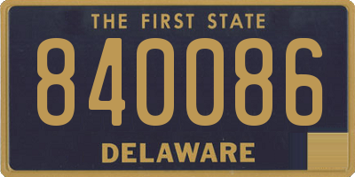 DE license plate 840086