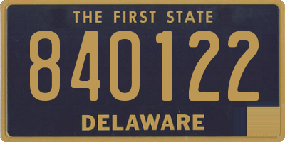 DE license plate 840122