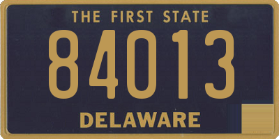 DE license plate 84013
