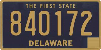 DE license plate 840172