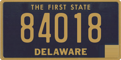 DE license plate 84018