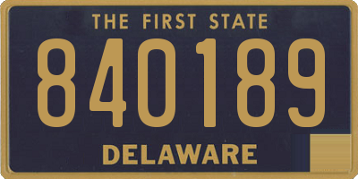 DE license plate 840189