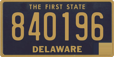 DE license plate 840196