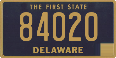 DE license plate 84020