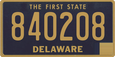 DE license plate 840208