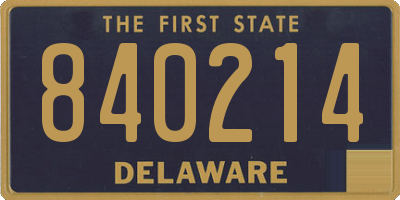 DE license plate 840214