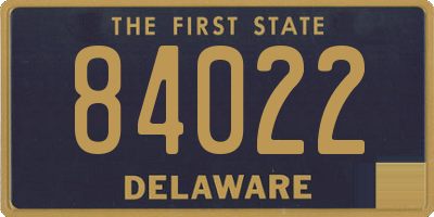 DE license plate 84022