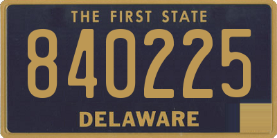 DE license plate 840225